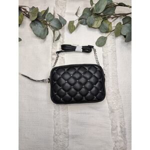 REBECCA MINKOFF Quilted Studded Crossbody in black